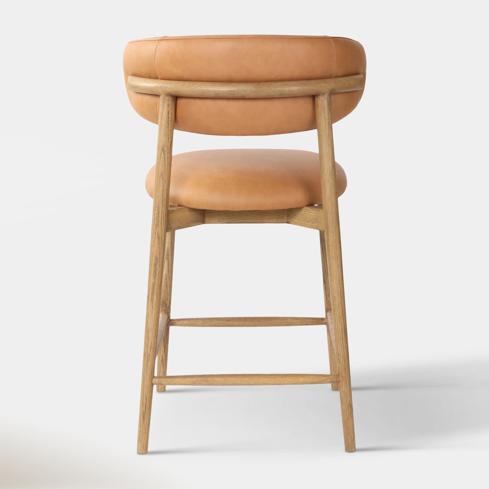 Liam Counter Stool - Brown Leather