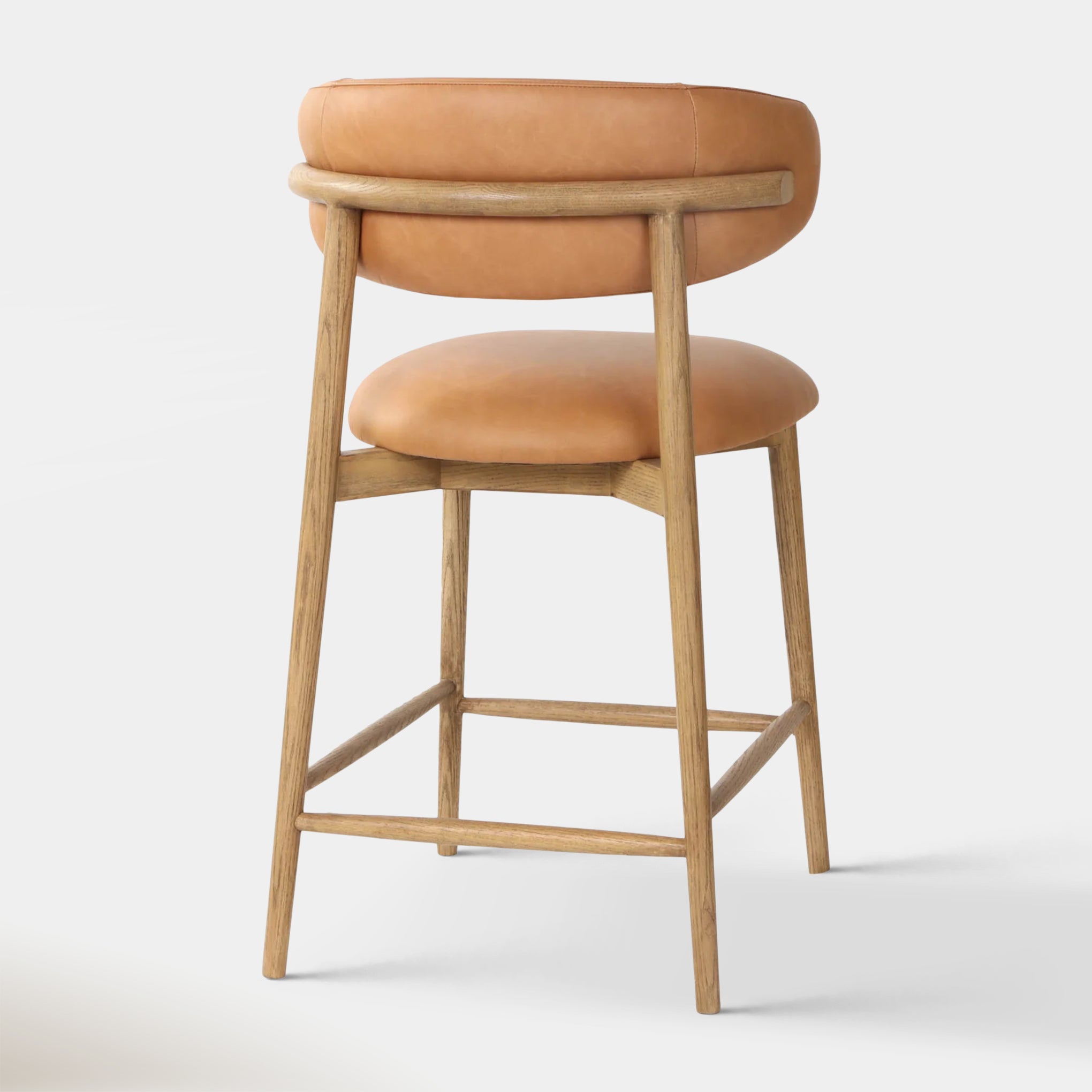 Liam Counter Stool - Brown Leather