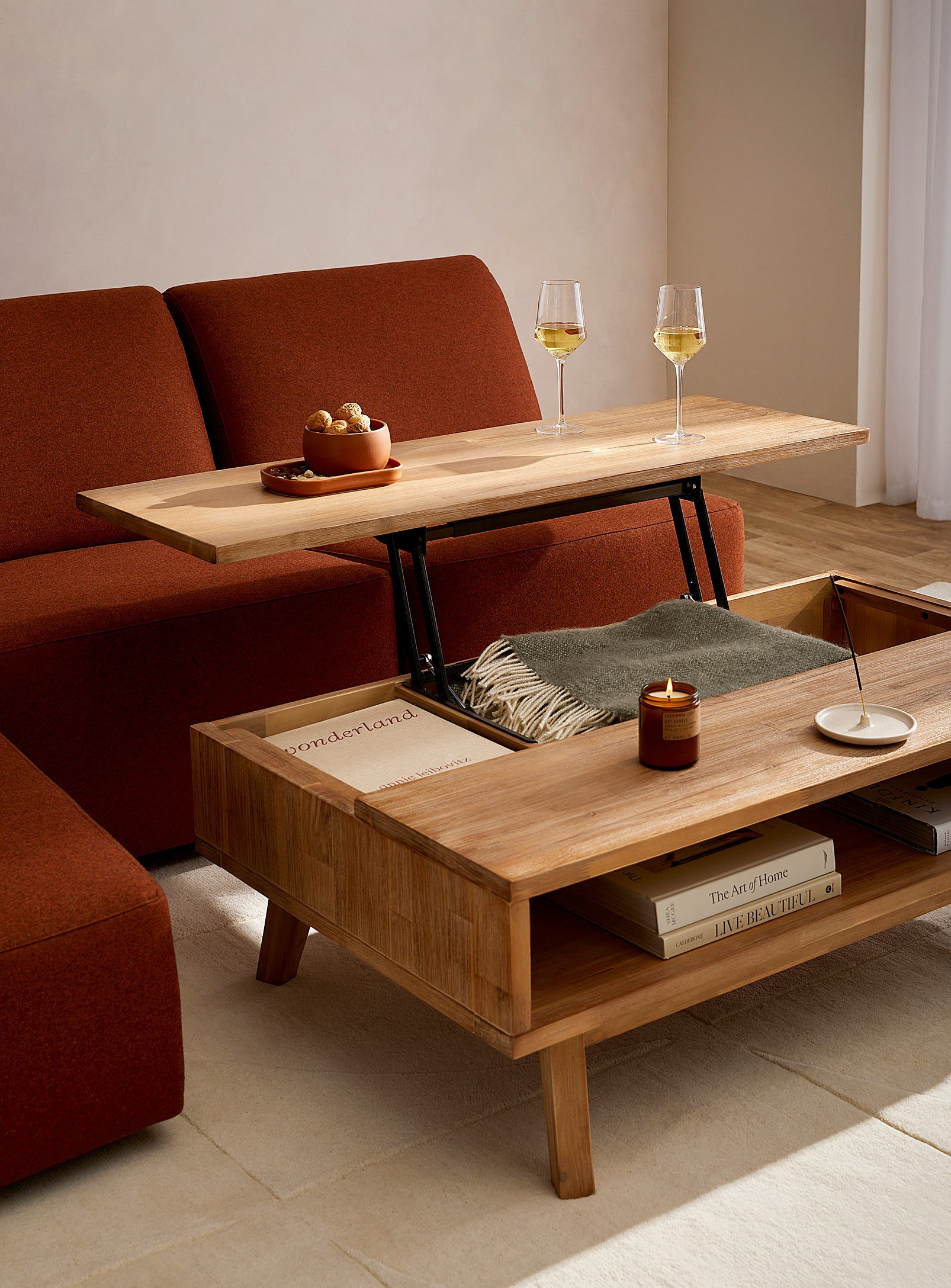 Soleil Lift Top Coffee Table | Hoft Home