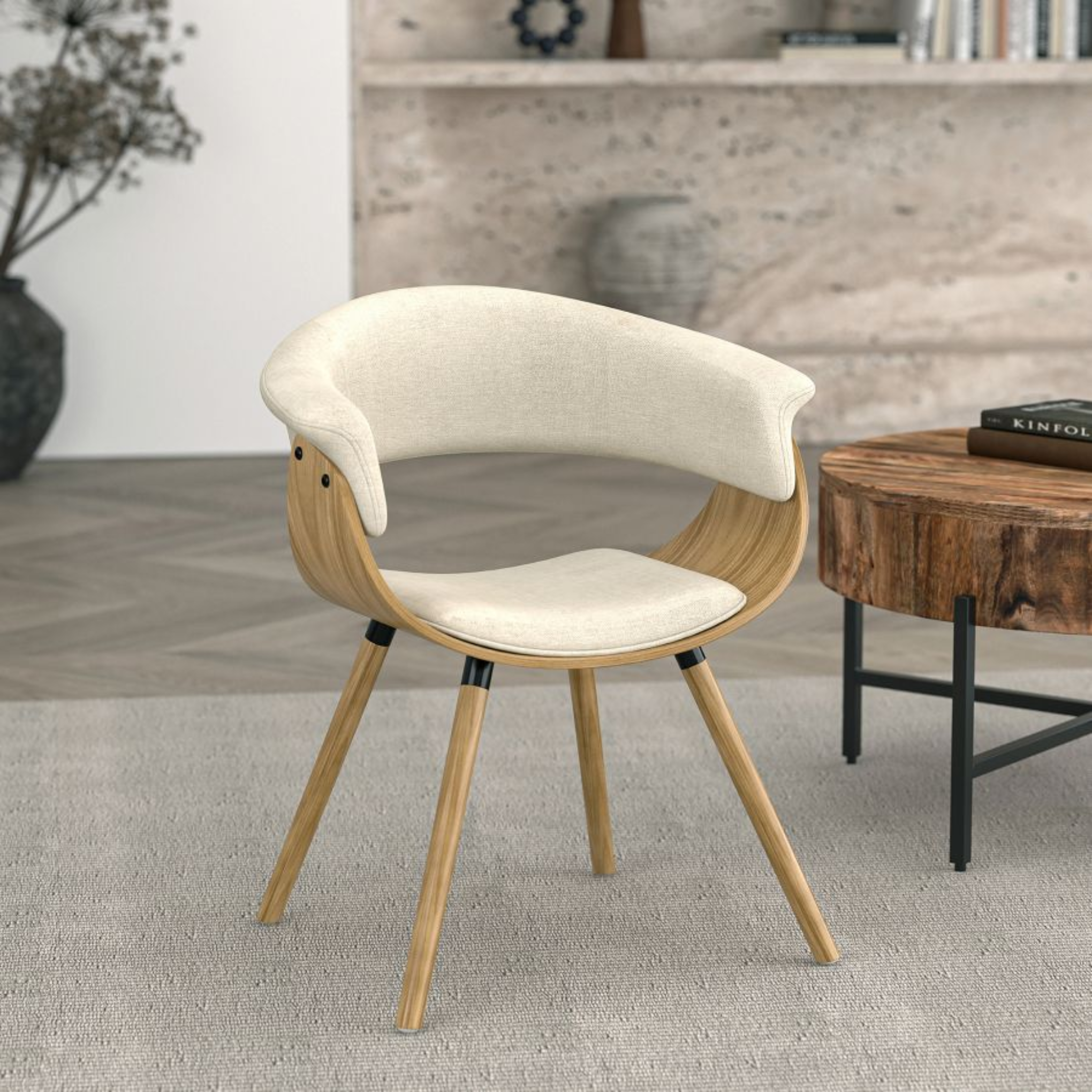 Jerreau Chair - Beige and Natural | Hoft Home