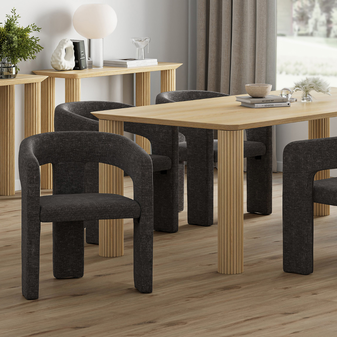 Marcel Dining Chair - Charcoal Chenille