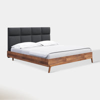 Mikael Queen Bed - Grey | Hoft Home