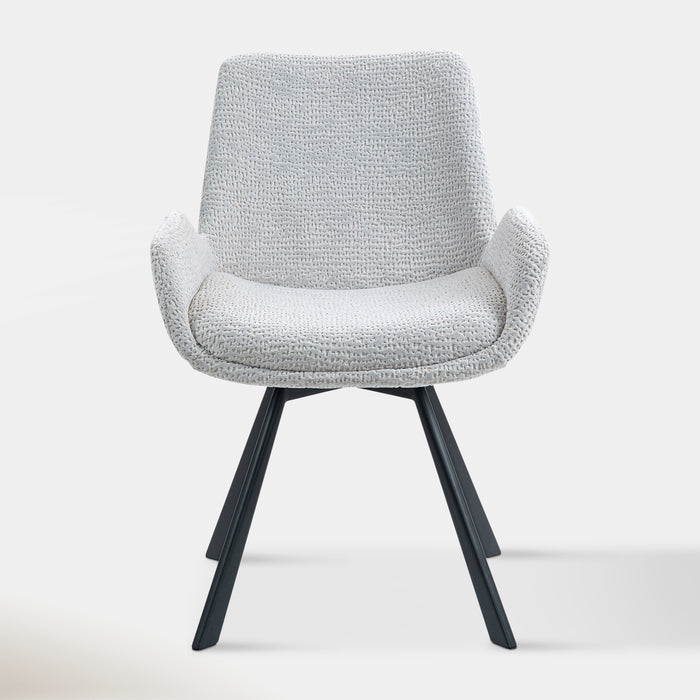 Sena Swivel Dining Chair - Light Grey | Hoft Home