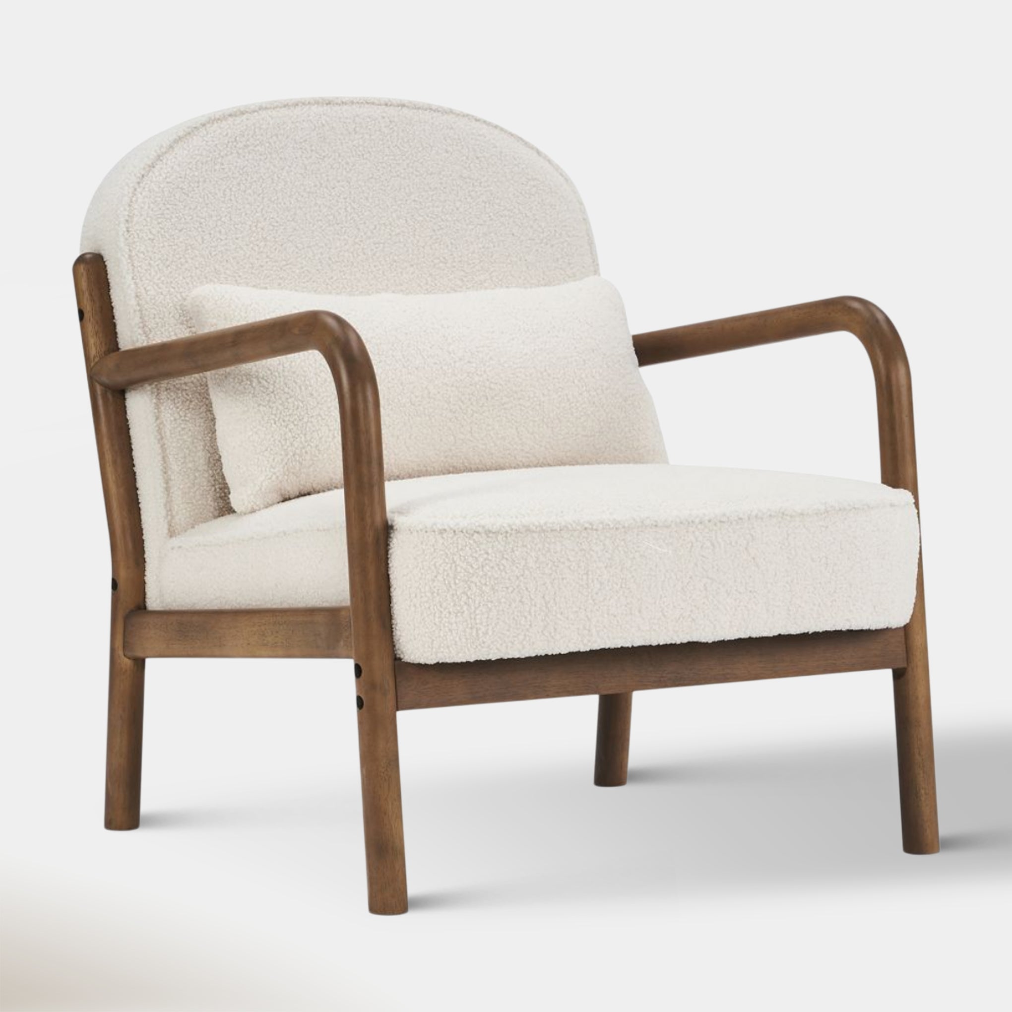 Theron Accent Chair - White Boucle | Hoft Home