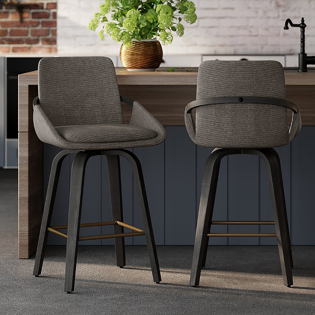 Lennox Counter Stool - Grey & Black