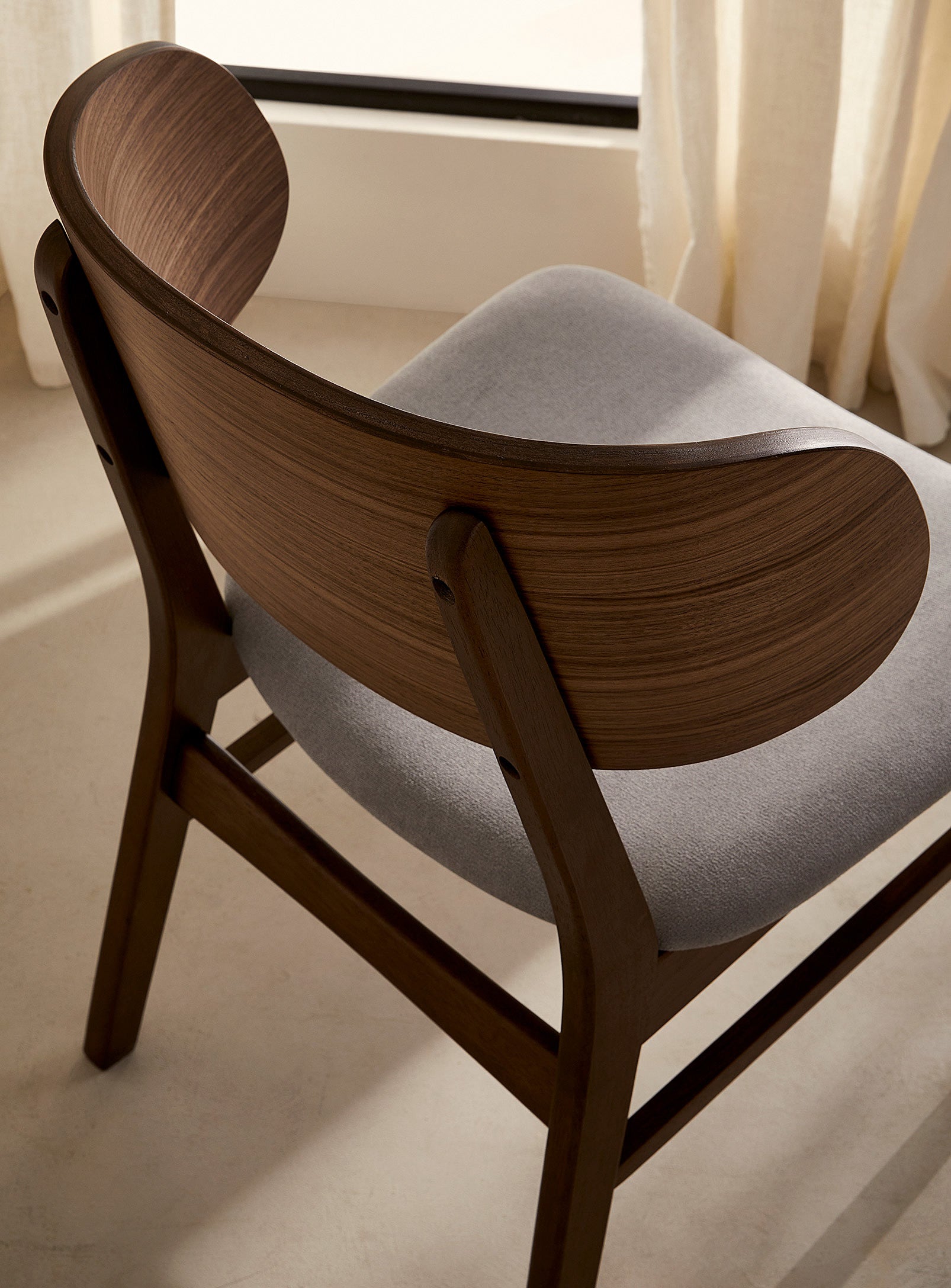 Emery Dining Chair - Walnut & Smoke | Hoft Home