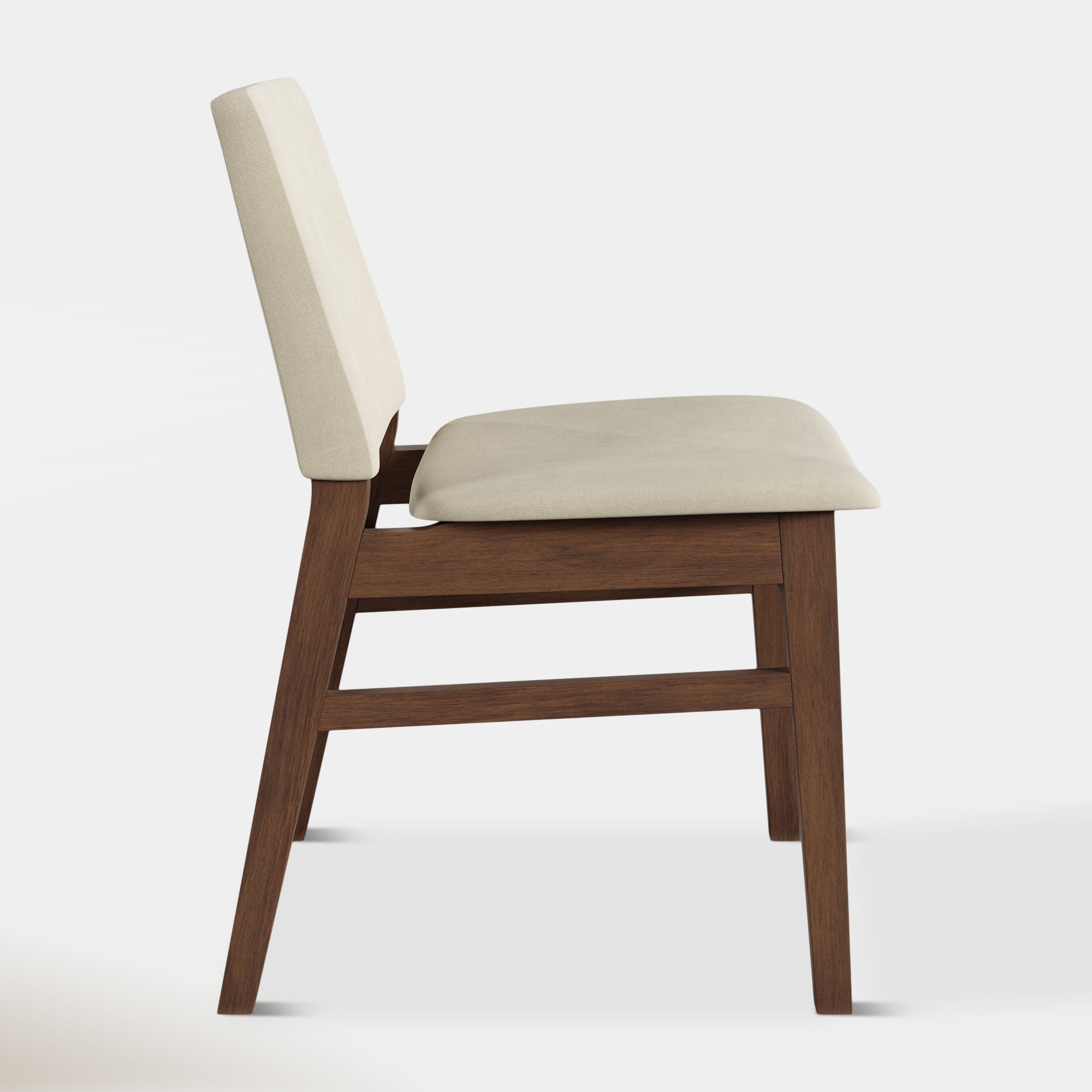 Eira Dining Chair - Ivory & Walnut