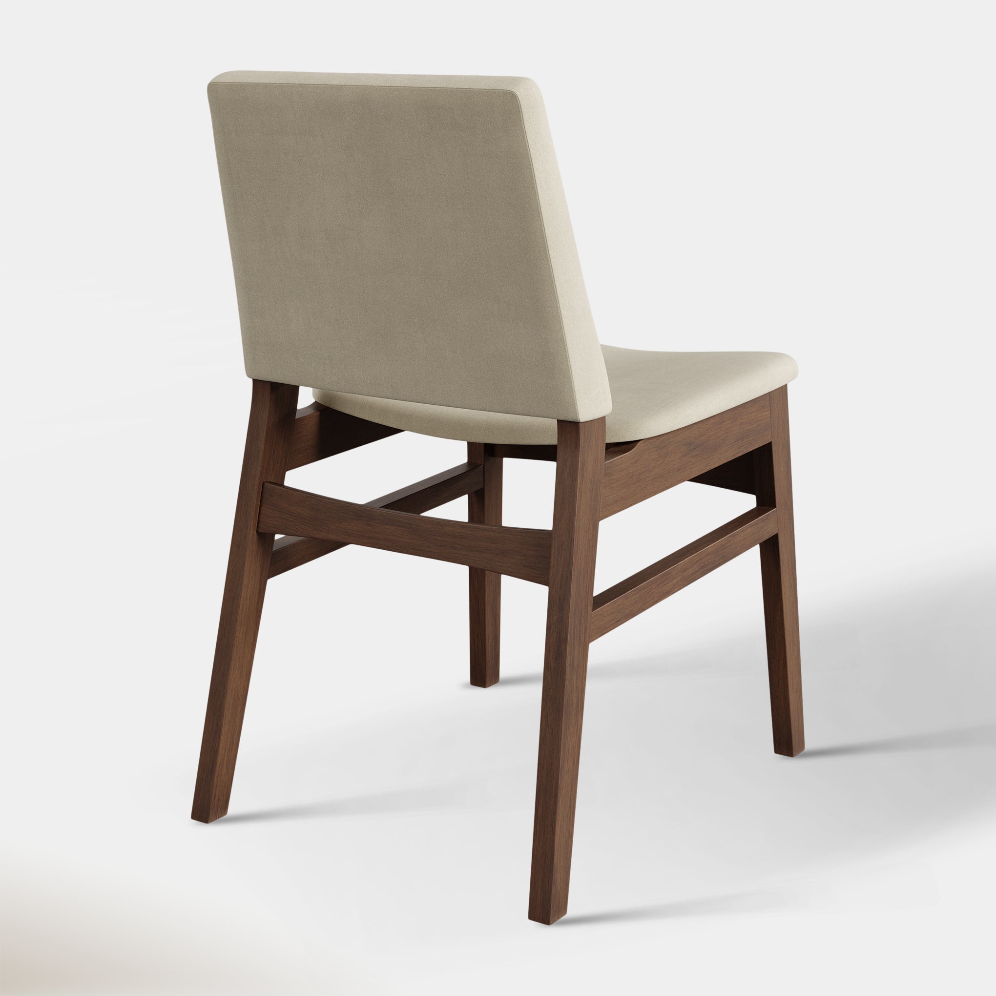 Eira Dining Chair - Ivory & Walnut