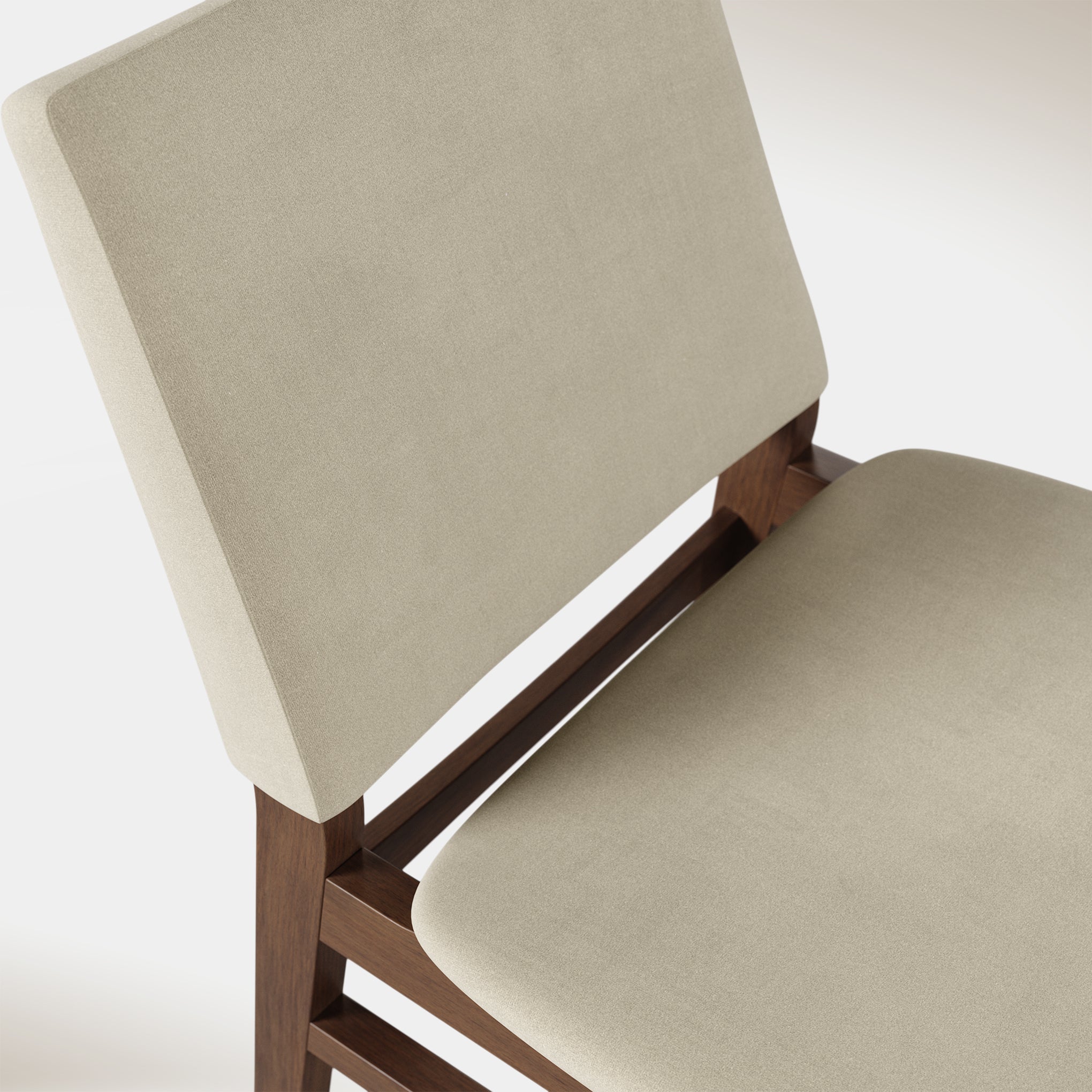 Eira Dining Chair - Ivory & Walnut