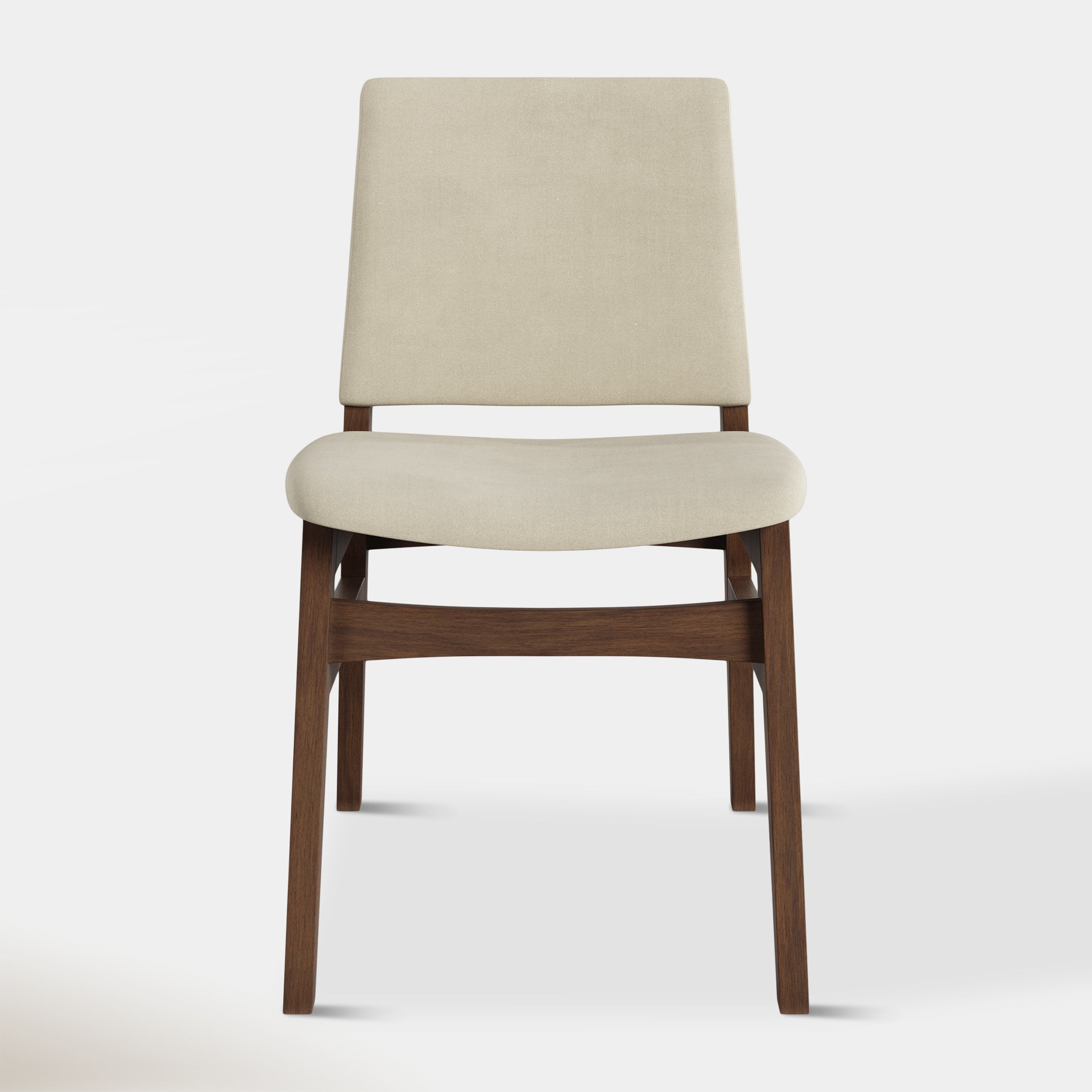 Eira Dining Chair - Ivory & Walnut