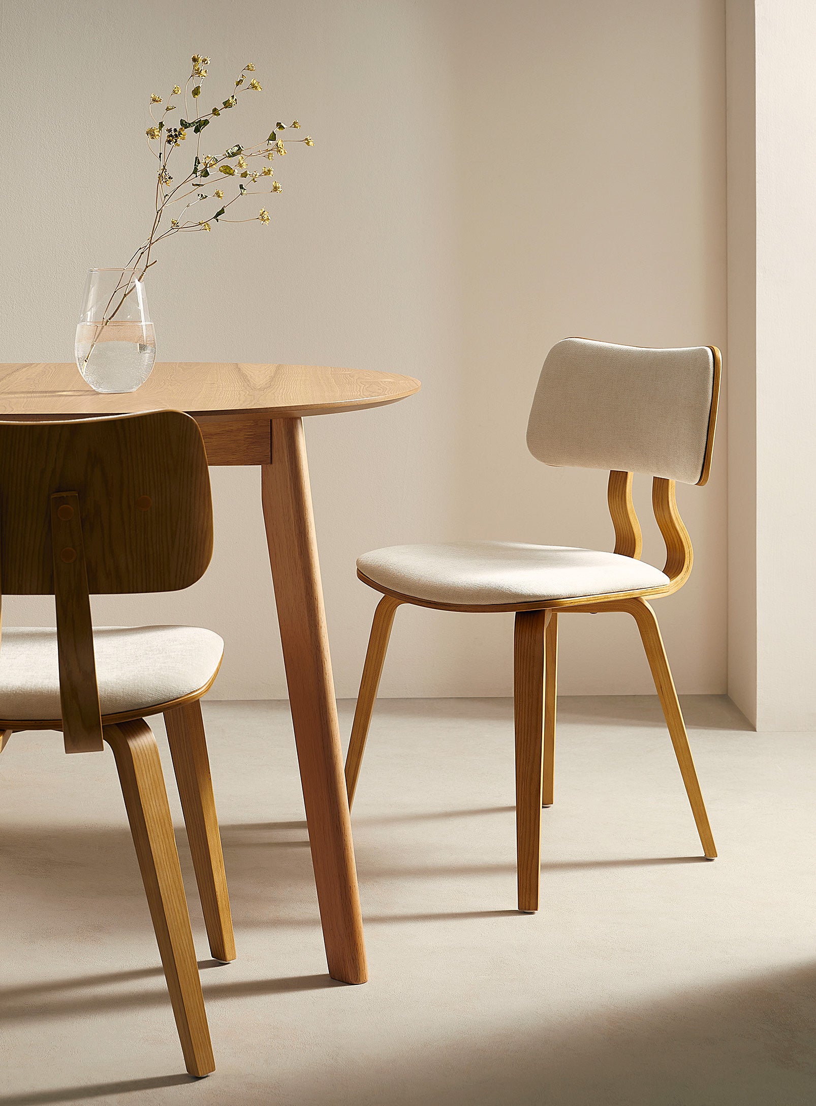 Zaki Dining Chair - Beige and Natural | Hoft Home