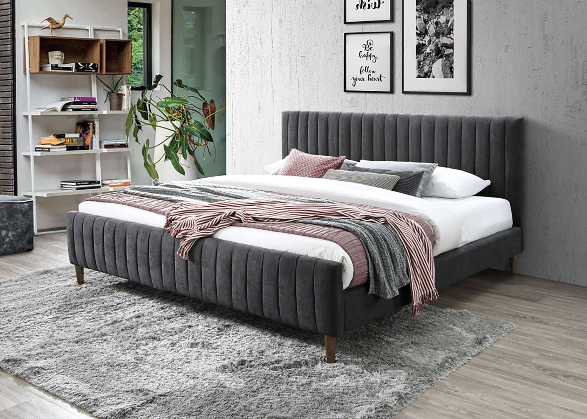 Sasha Queen Bed - Charcoal - Ifortifi Canada