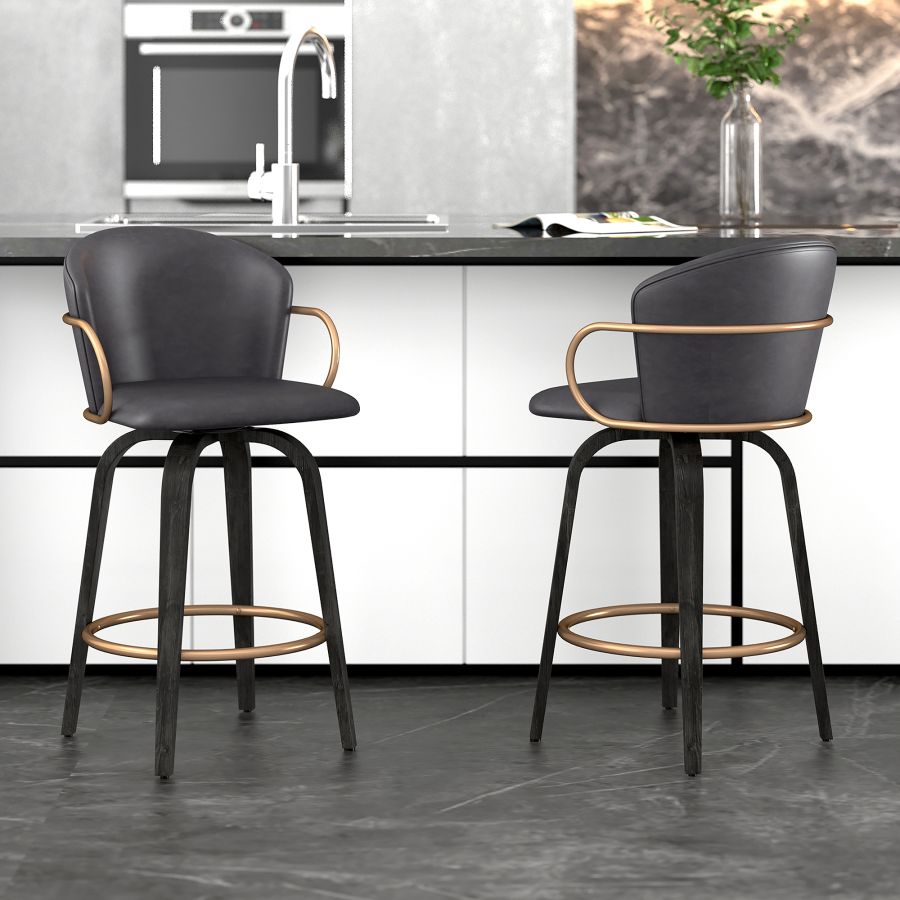 Rio Counter Stool - Vintage Charcoal | Hoft Home