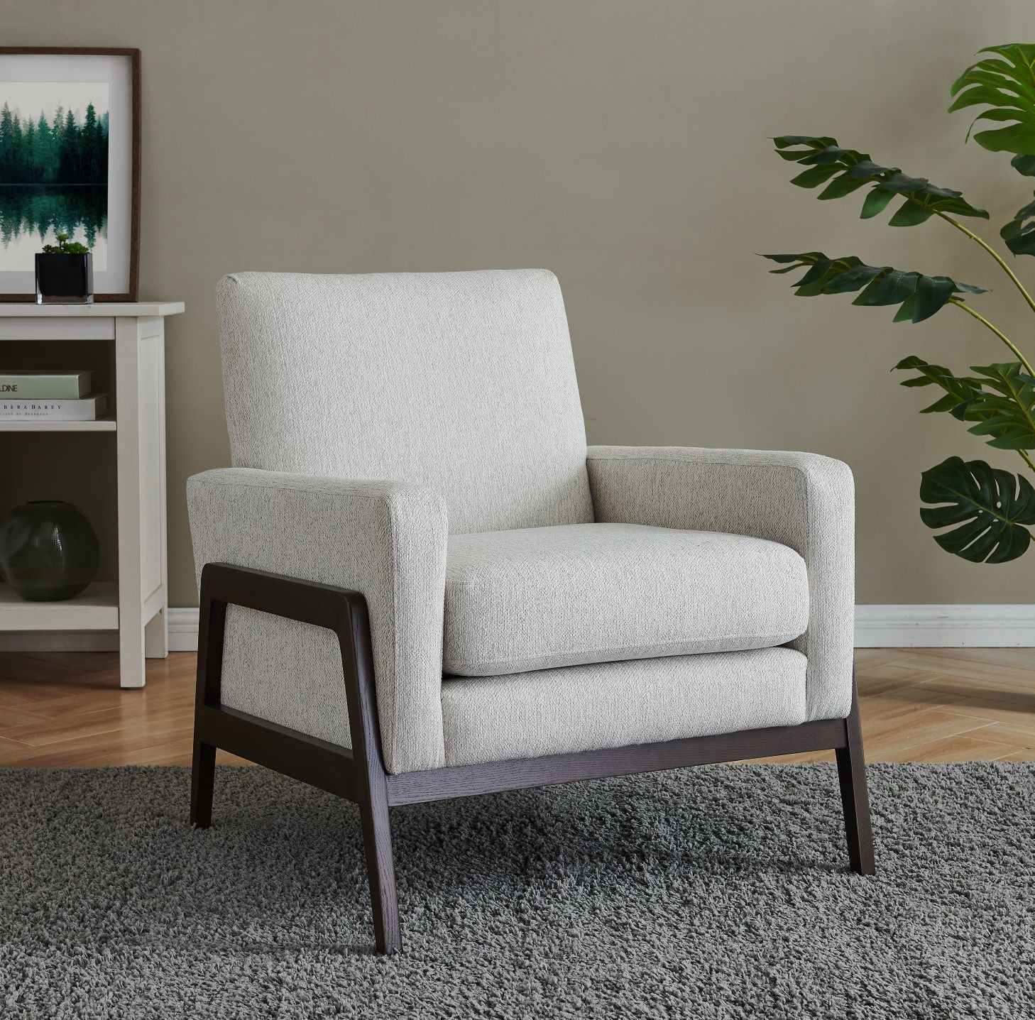 Declan Lounge Chair - Cream | Hoft Home