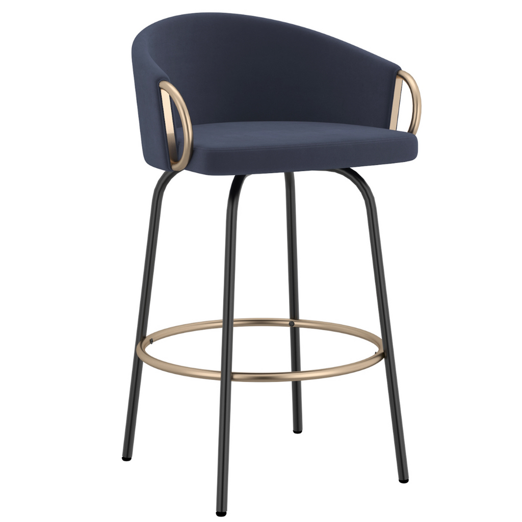 Hart navy discount velvet counter stool