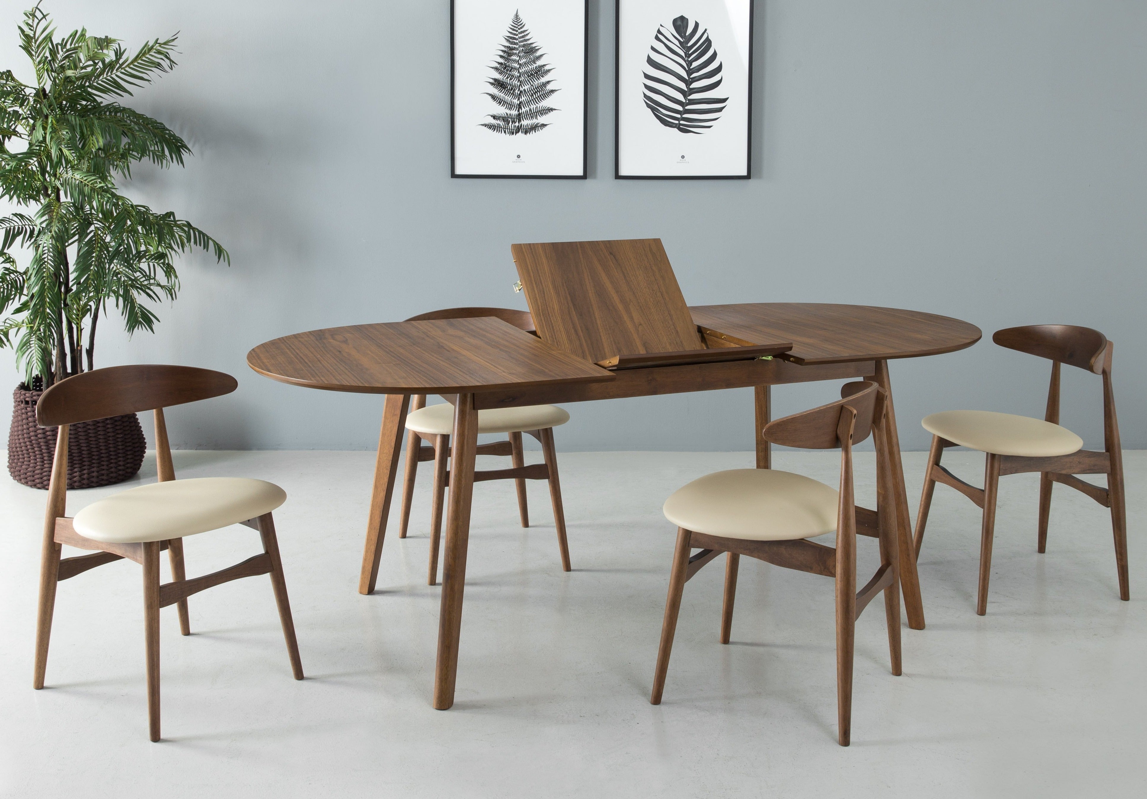 Werner Extendable Dining Table - Walnut | Hoft Home